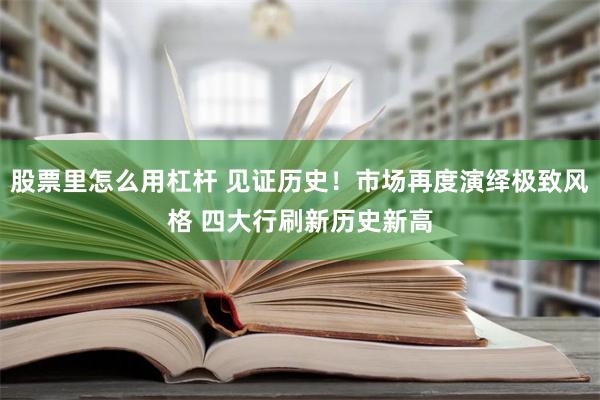 股票里怎么用杠杆 见证历史！市场再度演绎极致风格 四大行刷新历史新高